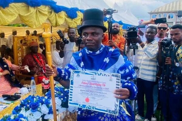 Calabar monarch confers chieftaincy titles on Gov Otu's Chief of Staff, SA, others