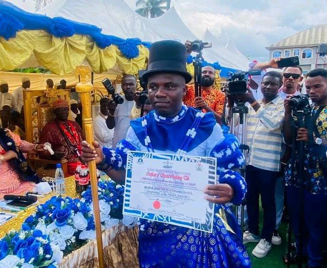 Calabar monarch confers chieftaincy titles on Gov Otu's Chief of Staff, SA, others