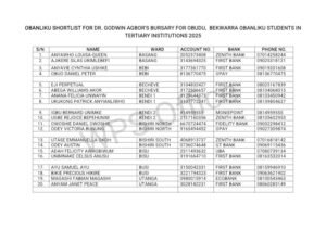 Students Praise Dr Godwin Agbor’s Scholarship Scheme as Life-Changing