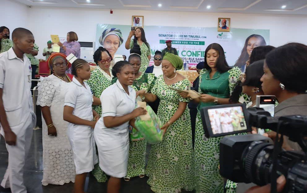 Tinubu's wife flags-off distribution of 10,000 sanitary pads to Anambra school girls