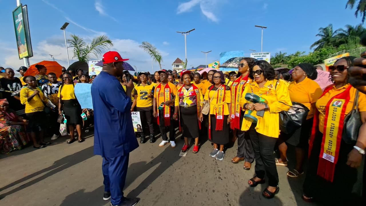 Anambra teachers rally in solidarity for Soludo's reelection election