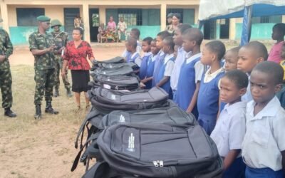Army distributes bags, exercise books to Anambra school children