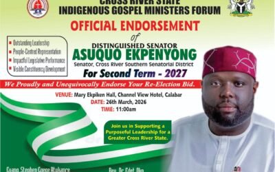 Gospel Ministers Forum Moves to Adopt Senator Asuquo Ekpenyong for Second Term