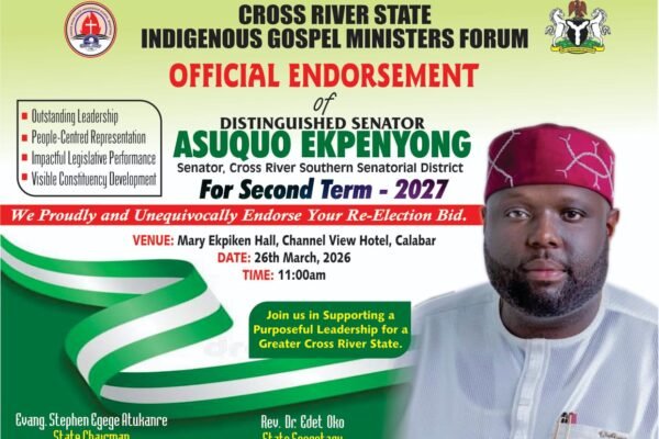 Gospel Ministers Forum Moves to Adopt Senator Asuquo Ekpenyong for Second Term