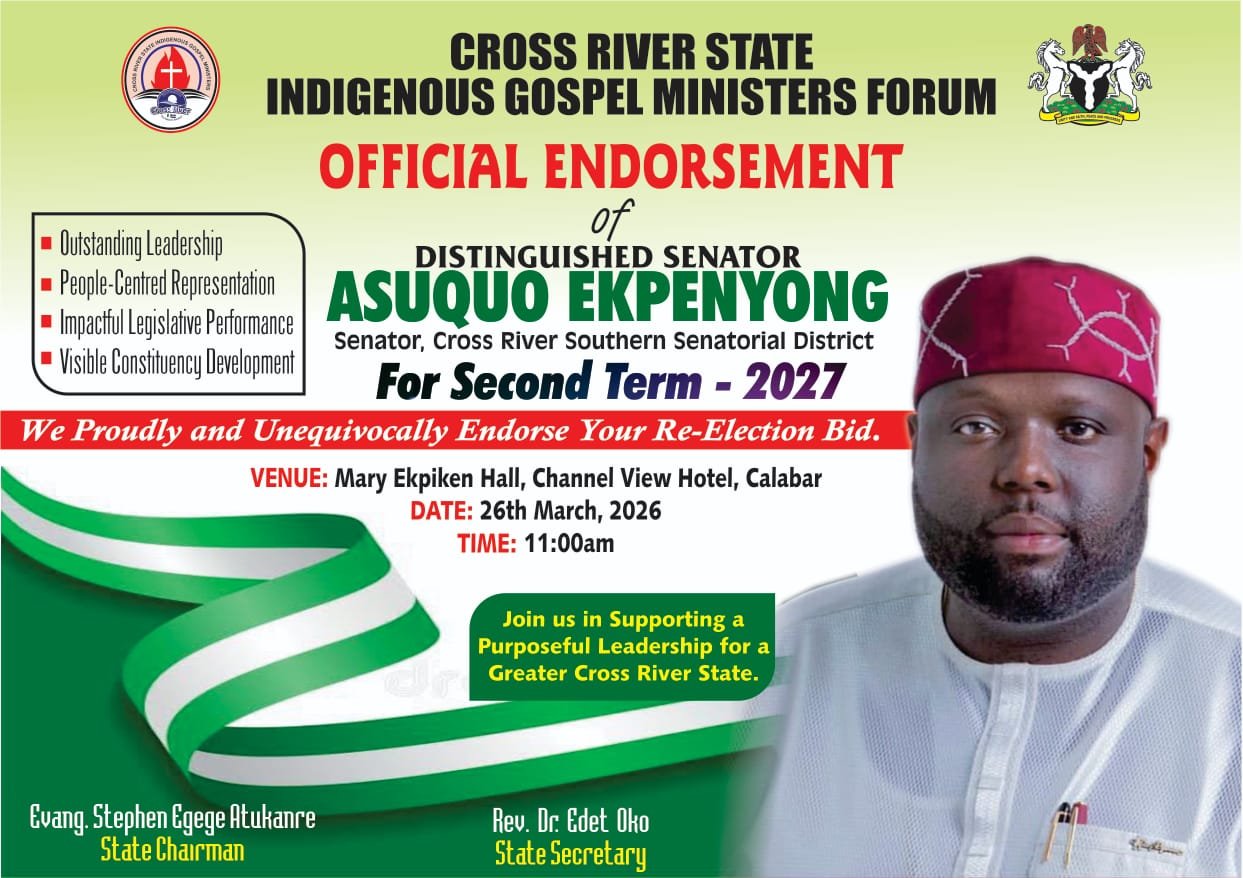 Gospel Ministers Forum Moves to Adopt Senator Asuquo Ekpenyong for Second Term