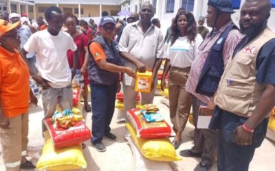 NEMA distributes rice, beans, other items to C’River fire victims