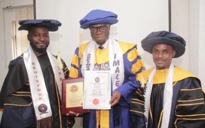 Cross River Diaspora Boss, Otu Okor, Inducted as Doctoral Fellow of IMALE