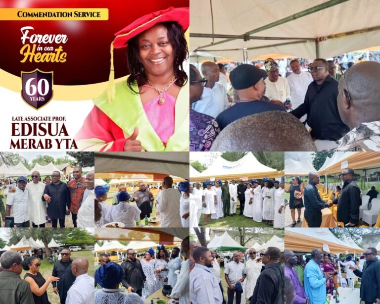 Rt Hon Orok Duke attends funeral service of Edisua Ita, pays glowing tribute to the late academic