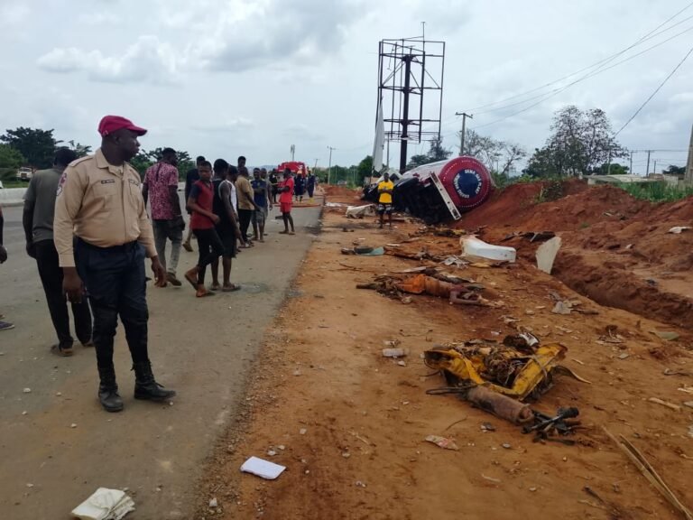 FRSC confirms death of tricycle operator in Anambra tanker accident