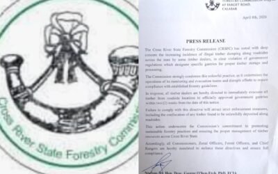 Cross River Forestry Commission Issues Two-Week Ultimatum to Timber Dealers Over Illegal Roadside Dumping