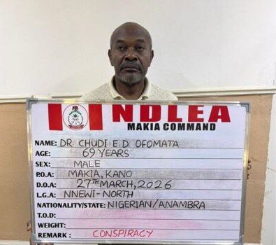 NDLEA arrests medical doctor over cocaine trafficking
