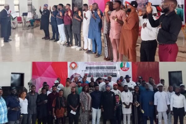 Coalition of Cross River Youths inaugurates Exco, endorses Tinubu, Otu for second term