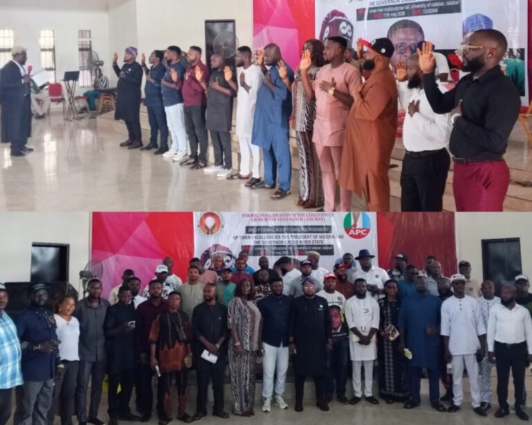Coalition of Cross River Youths inaugurates Exco, endorses Tinubu, Otu for second term