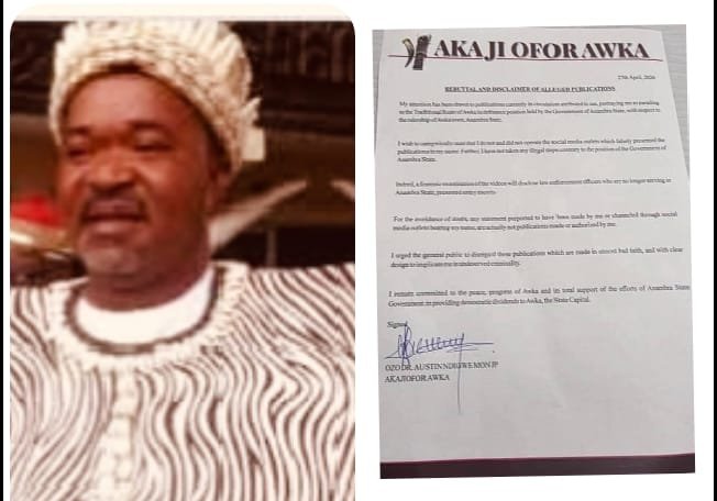 I am not traditional ruler of Awka kingdom - Austin Ndigwe