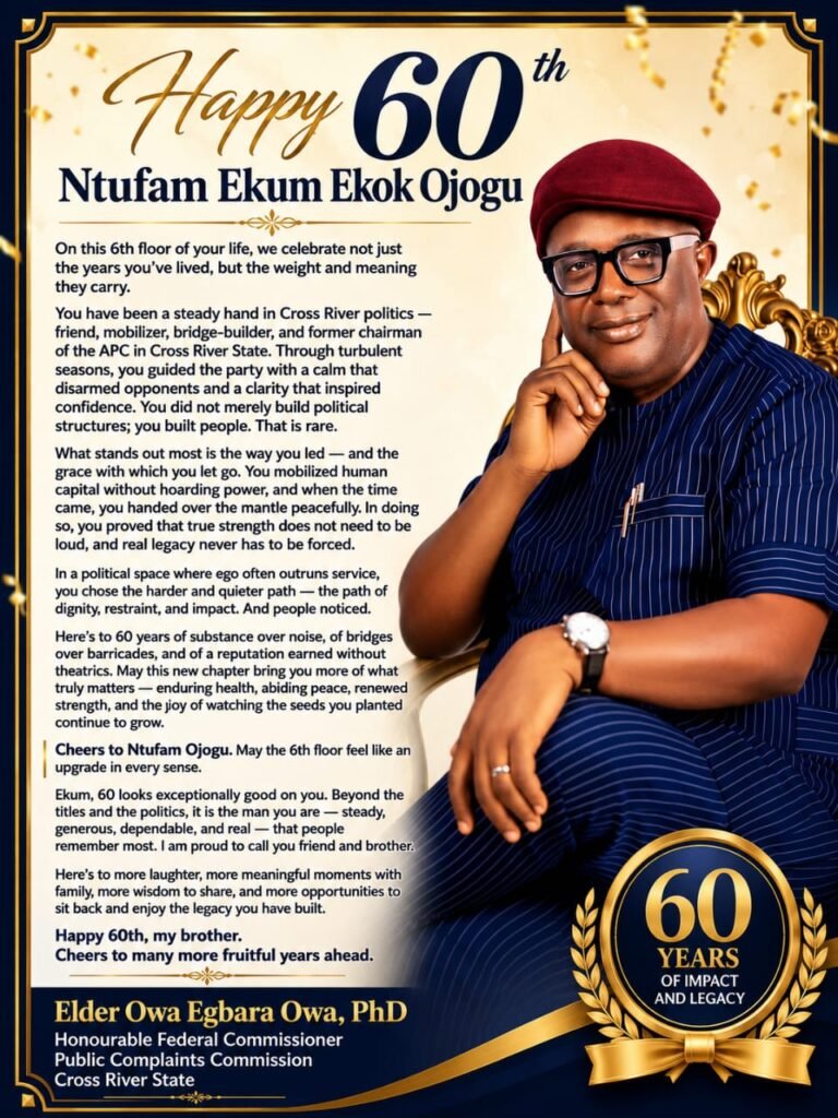 C’River Federal Commissioner, Dr Owa, felicitates Ntufam Ekum Ekok Ojogu on his 6th birthday