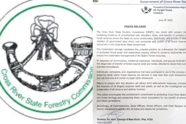 Cross River Govt Warns Against Illegal Sale, Lease of Forest Reserves; Declares Transactions Null and Void