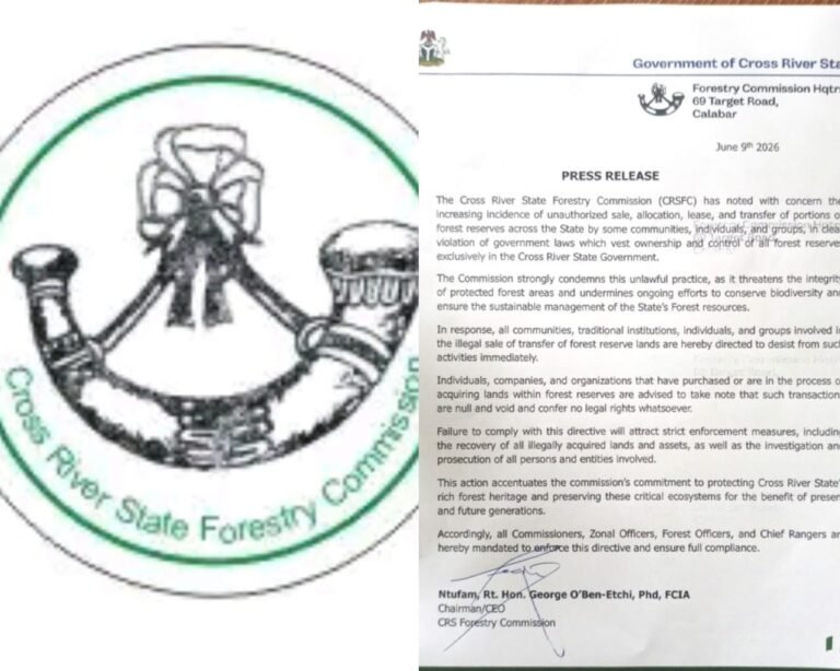 Cross River Govt Warns Against Illegal Sale, Lease of Forest Reserves; Declares Transactions Null and Void