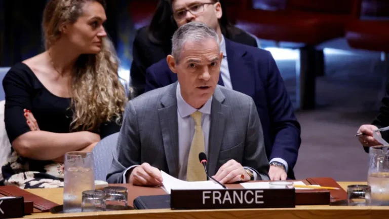 US walks out of UN Security Council meeting as France compares it to North Korea and Russia