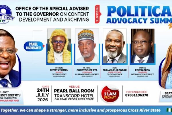 Stakeholders to examine political advocacy, inclusive governance and democratic participation at Calabar summit