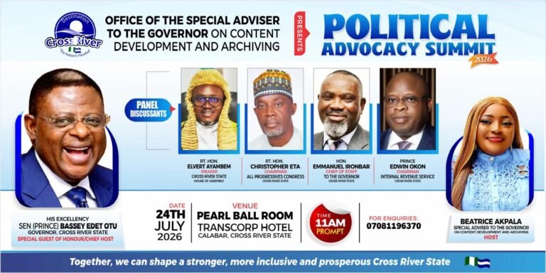 Stakeholders to examine political advocacy, inclusive governance and democratic participation at Calabar summit