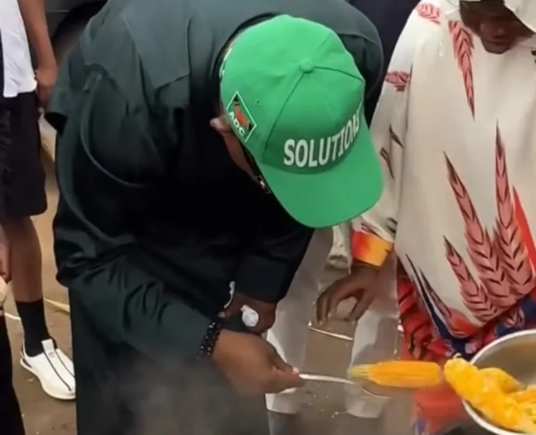 ADC governorship candidate distributes boiled corn to supporters