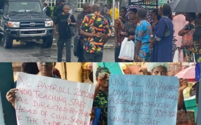 Protest erupts at UNICAL as Management ignores National Assembly, Head of Service directives to payroll 266 workers