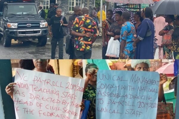 Protest erupts at UNICAL as Management ignores National Assembly, Head of Service directives to payroll 266 workers