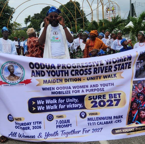Cultural Harmony: Oodua Unity Walk Affirms Yoruba Community As Integral Part Of Cross River, Declares Support For Tinubu, Otu